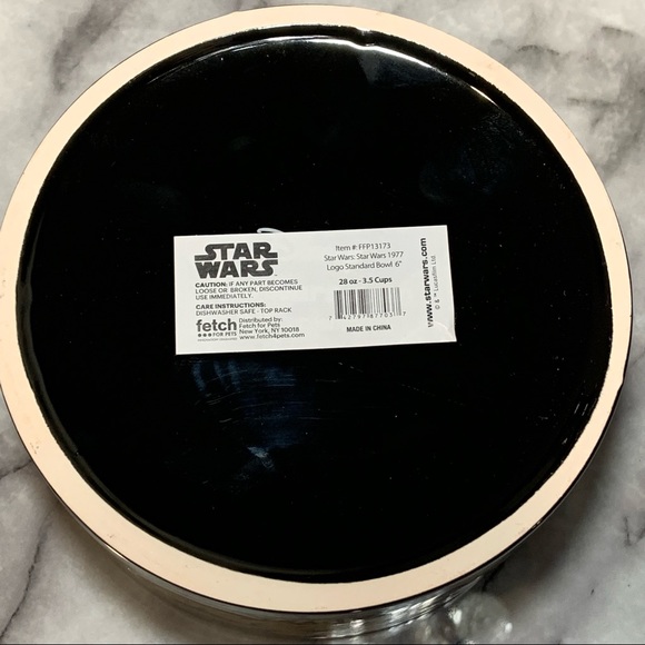 Star Wars 1977 Logo Branded 6" Ceramic Pet Bowl - Picture 3 of 8